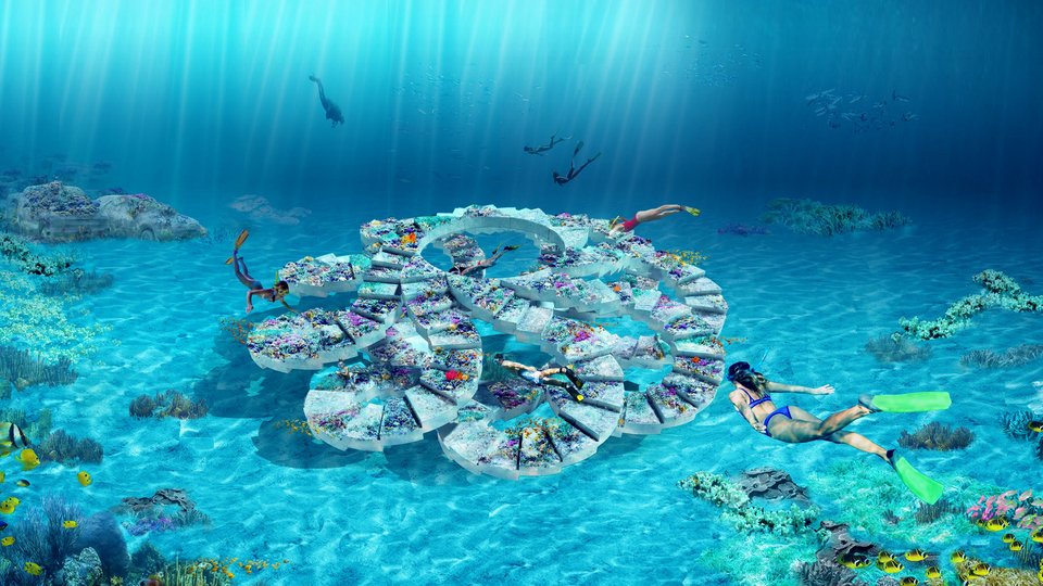 Το Reefline, ένα φιλόδοξο project επτά μιλίων, φιλοδοξεί να αποτελέσει ταυτόχρονα τεχνητό ύφαλο, υπόγειο μουσείο και οικοσύστημα σε αναγέννηση / REEFLINE