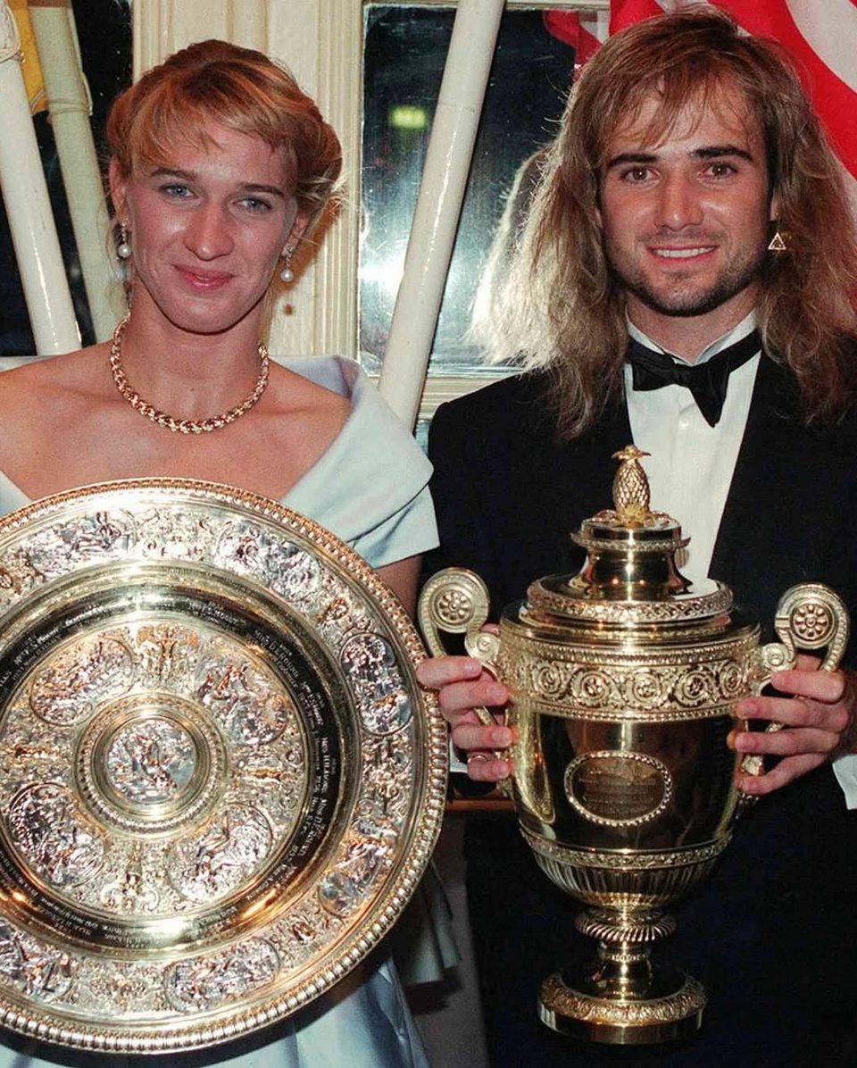 Στέφι Γκραφ και Αντρέ Αγκάσι το 1992 