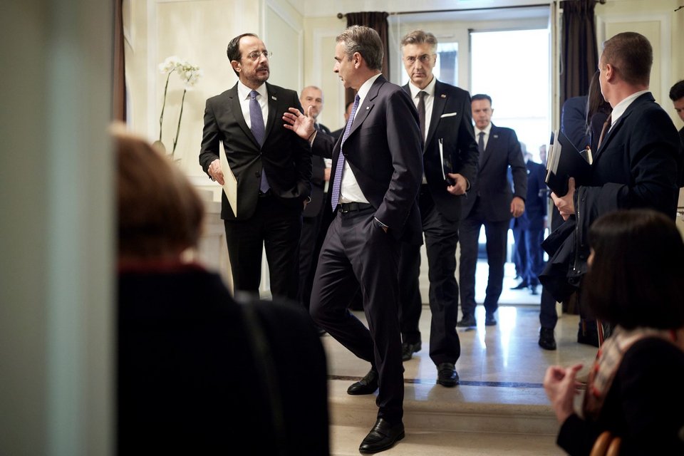 Ο Κυριάκος Μητσοτάκης με τον πρόεδρο της Κυπριακής Δημοκρατίας Νίκο Χριστοδουλίδη / Φωτογραφία: Γ. τύπου πρωθυπουργού Δημήτρης Παμαμήτσος
