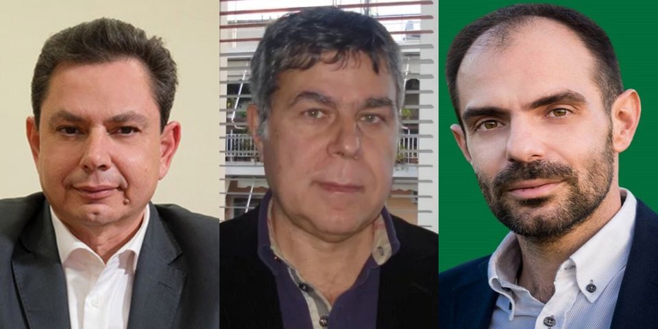 Από αριστερά: Κώστας Παπαδημητρίου, Γιώργος Παπαβασιλείου και Νίκος Μήλης