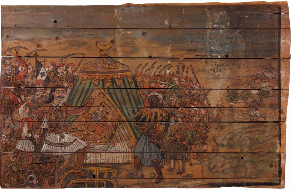 Θεόφιλος Χατζημιχαήλ (1871-1934), Η νίκη των Ελλήνων στο Καρπενήσι και ο θάνατος του Μάρκου Μπότσαρη