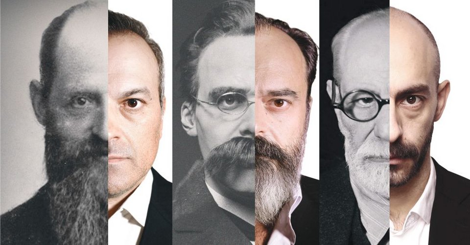 Φρίντριχ Νίτσε:  Κωνσταντίνος Αβαρικιώτης /  Γιατρός Γιόζεφ Μπρόιερ: Γιάννης Κότσιφας /  Ζίγκμουντ Φρόιντ: Μάνος Βαβαδάκης