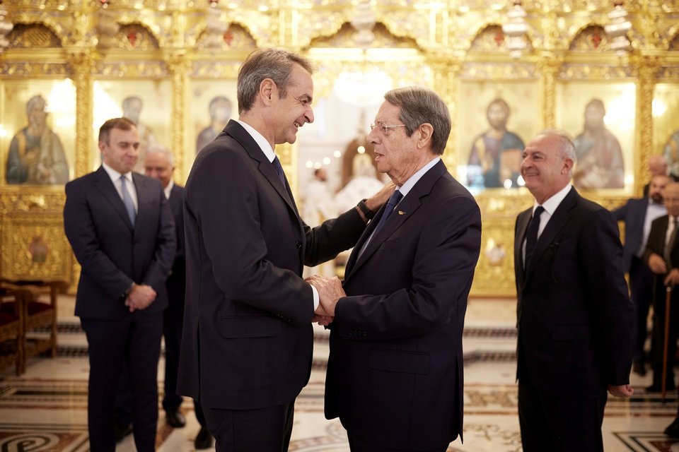 Ο Κυριάκος Μητσοτάκης με τον πρώην πρόεδρο της Κυπριακής Δημοκρατίας Νίκο Αναστασιάδη