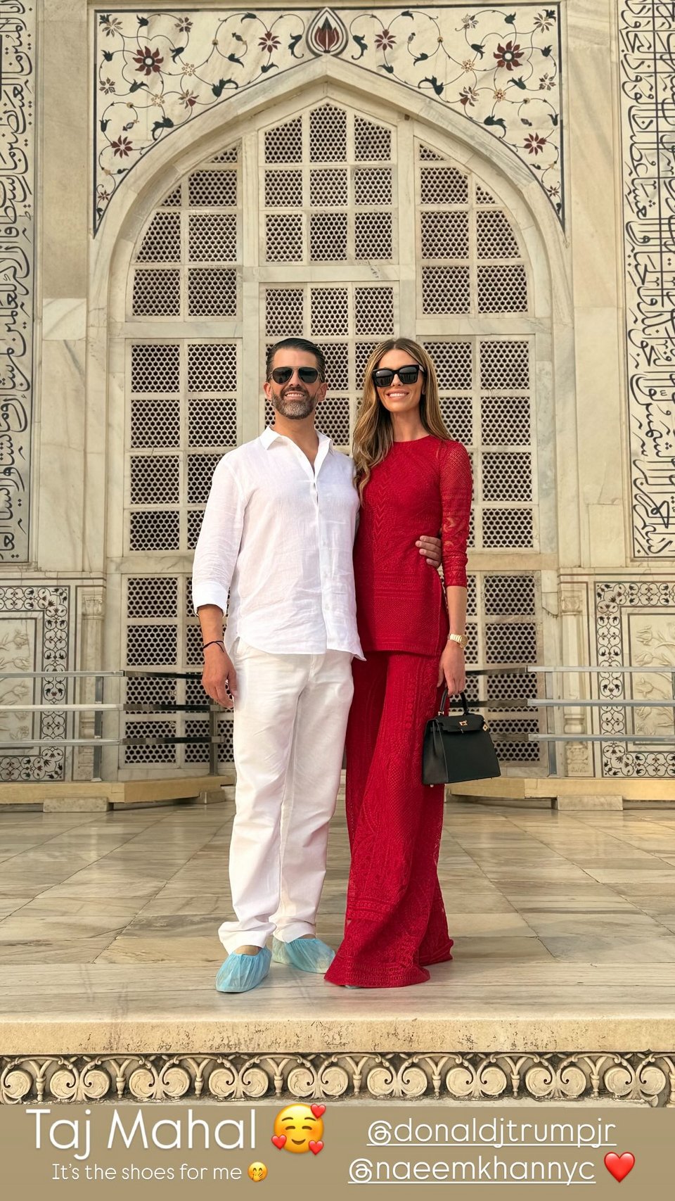 Ντον Τραμπ Τζ. και Μπετίνα Άντερσον επισκέφθηκαν το Taj Mahal