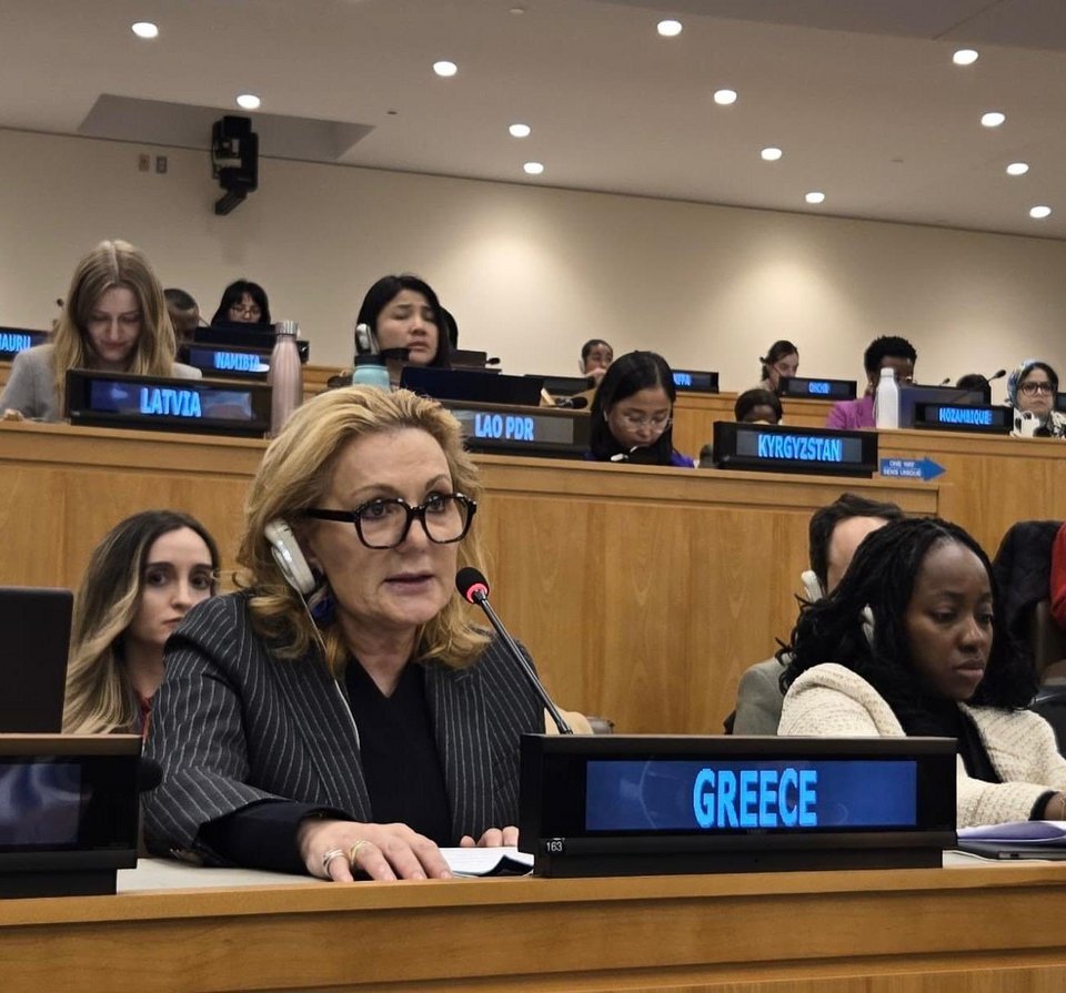 Η μόνιμη Αντιπρόσωπος της Ελλάδας, Πρέσβης κ. Μπαλτά, 