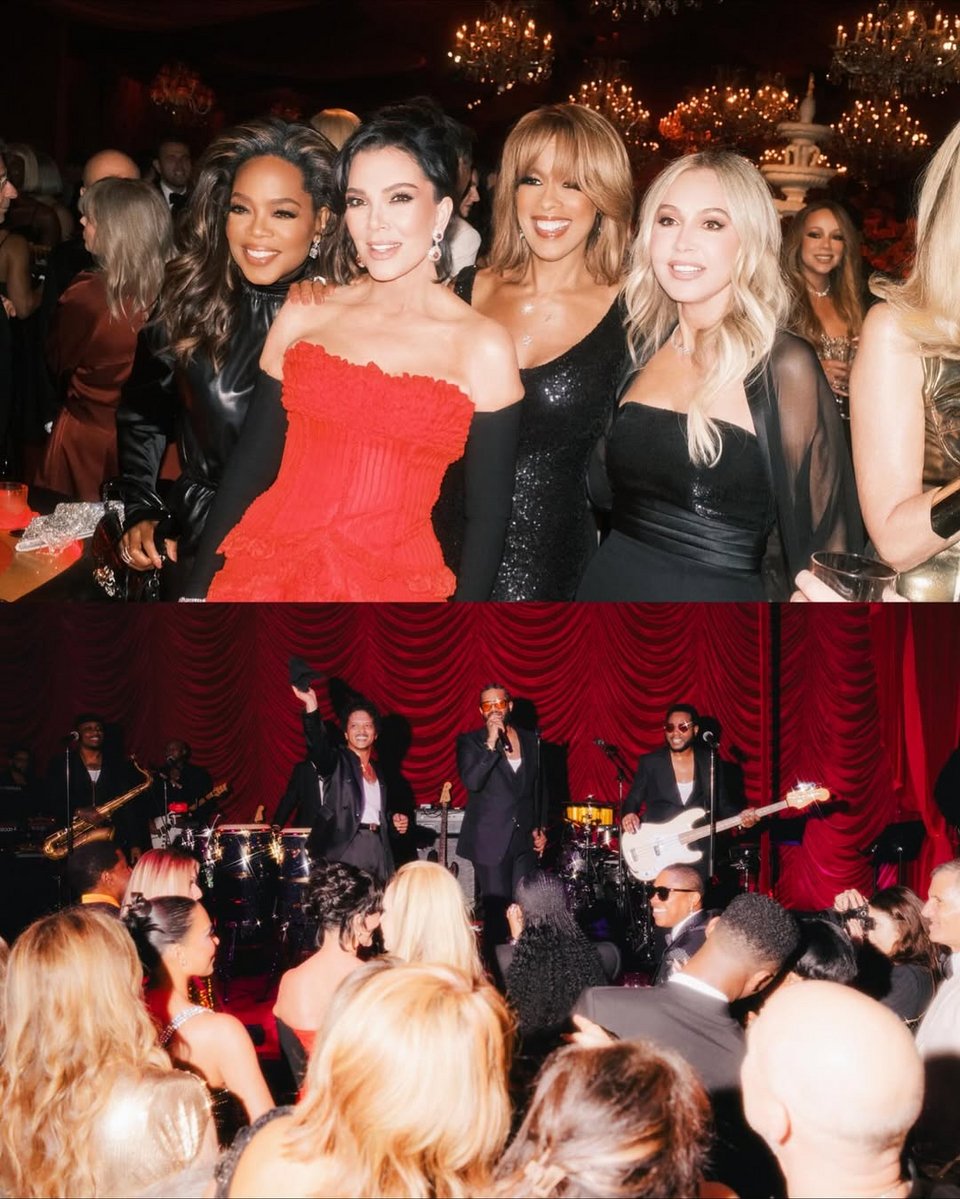 Η Κρις Τζένερ απολαμβάνει τον Μπρούνο Μαρς με τους καλεσμένους της