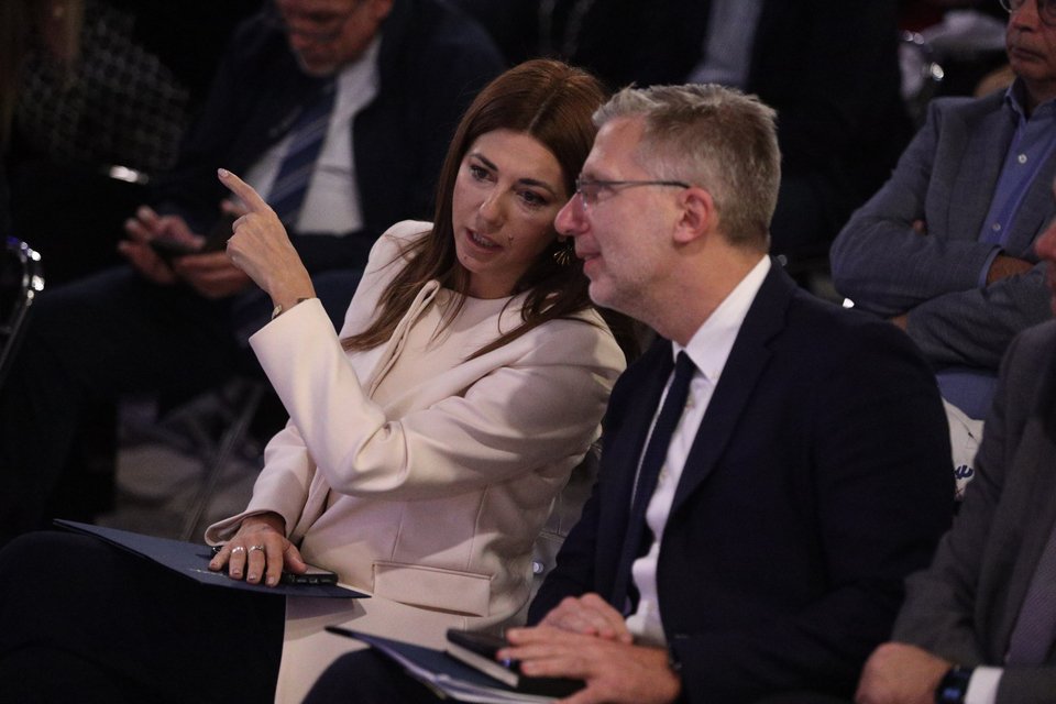 Η υπουργός Παιδείας Σοφία Ζαχαράκη με τον υπουργό Επικρατείας, Άκη Σκέρτσο / Eurokinissi