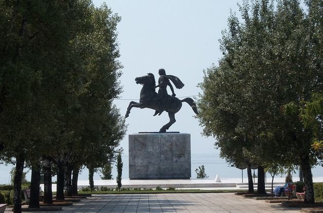  Tο άγαλμα του Μεγάλου Αλεξάνδρου στη Θεσσαλονίκη