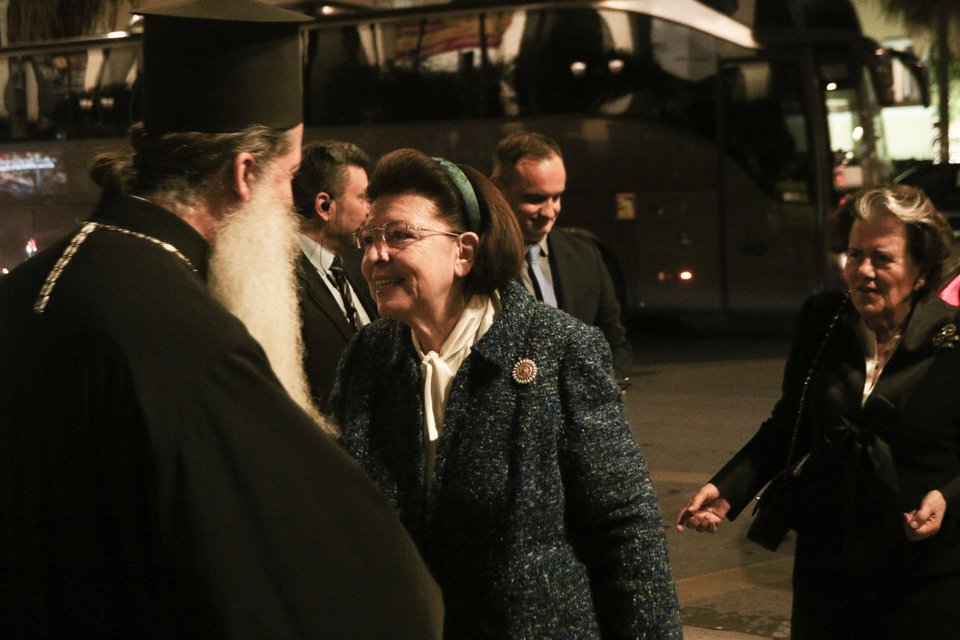 Η υπουργός Πολιτισμού, Λίνα Μενδώνη και η Άννα Παναγιωταρέα