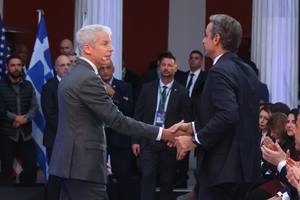 Ο Αμερικανός υπουργός Ενέργειας Κρις Ράιτ με τον Κυριάκο Μητσοτάκη