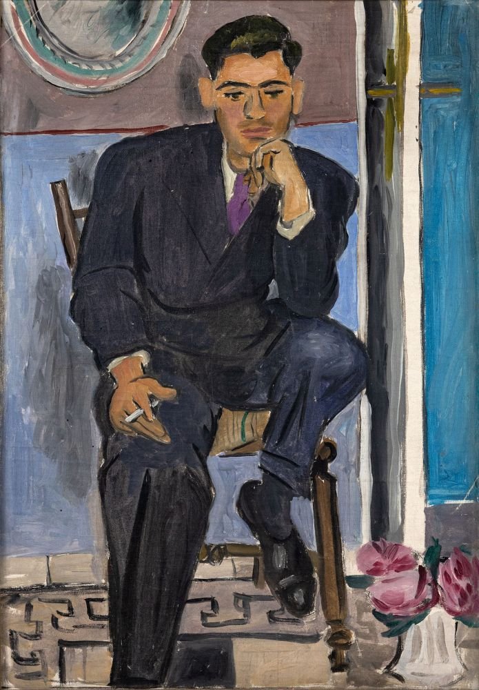 Γιάννης Τσαρούχης, Νέος σκεπτόμενος, λάδι σε πανί, 61 x 42 cm, Εκτίμηση €60.000-80.000 