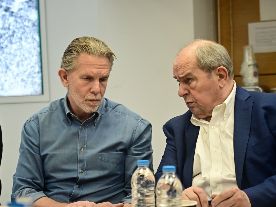 Παύλος Γερουλάνος και Πέτρος Λάμπρου-Φωτογραφία: ΚΩΣΤΑΣ ΤΖΟΥΜΑΣ/EUROKINISSI