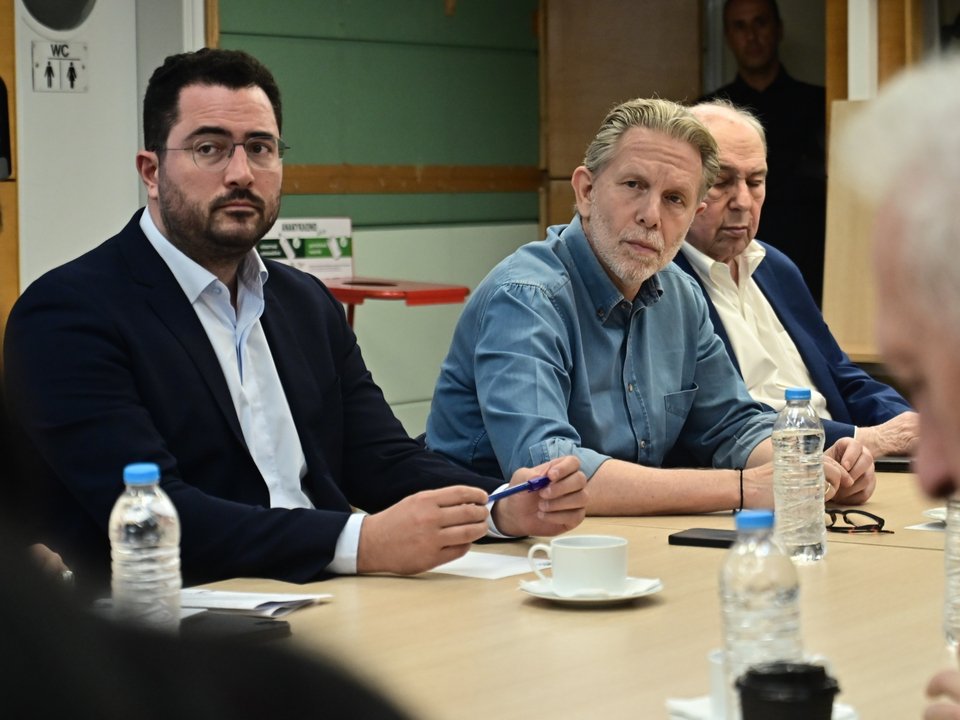 Ανδρέας Σπυρόπουλος, Παύλος Γερουλάνος και Π. Λάμπρου -Φωτογραφία: ΚΩΣΤΑΣ ΤΖΟΥΜΑΣ/EUROKINISSI