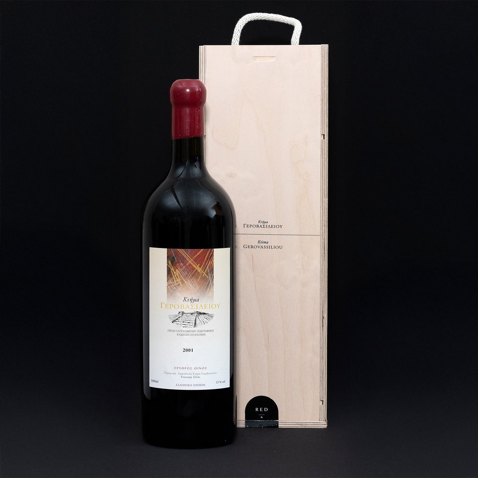 Κτήμα Γεροβασιλείου Ερυθρό 2001, ΠΓΕ Επανομή (1 φιάλη, 3L), Εκτίμηση €220-300