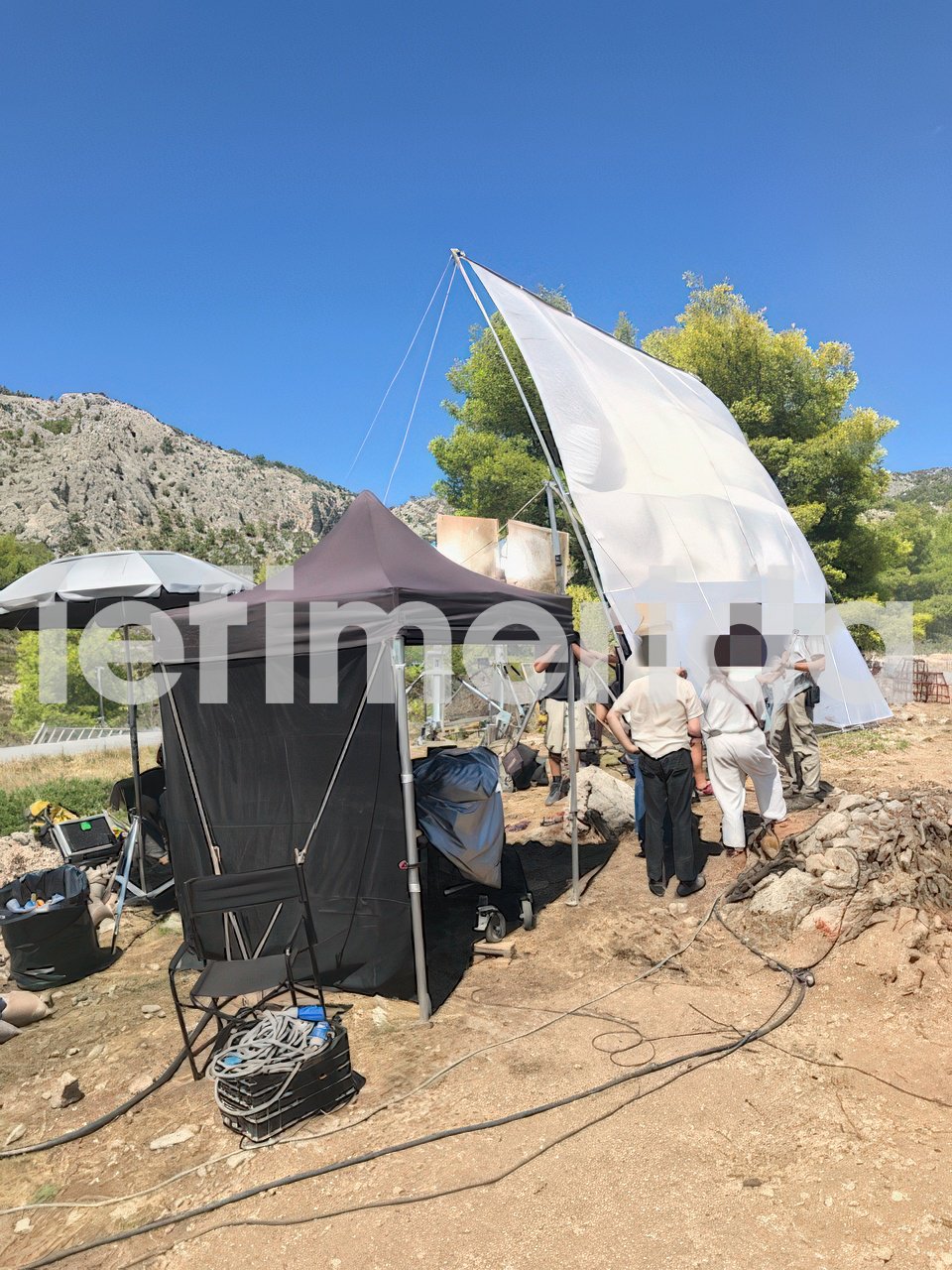 Στιγμιότυπο από τα γυρίσματα στα Μέγαρα