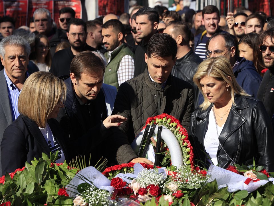 Χρηστίδης και Μάντζος καταθέτουν στεφάνι στο Πολυτεχνείο /Eurokinissi