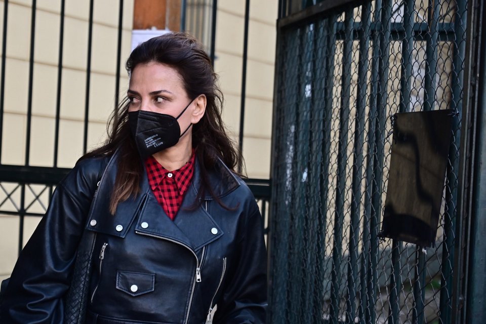 Η Δήμητρα Ματσούκα με μάσκα / Φωτογραφία EUROKINISSI 