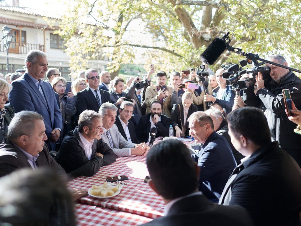 Ο Κυριάκος Μητσοτάκης στη Ροδόπη / Φωτογραφία: Γρ. Τύπου Πρωθυπουργού/ΔΗΜΗΤΡΗΣ ΠΑΠΑΜΗΤΣΟΣ