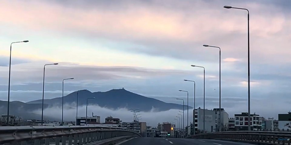 Νεφωση σκέπασε την Ανατολική Θεσσαλονικη