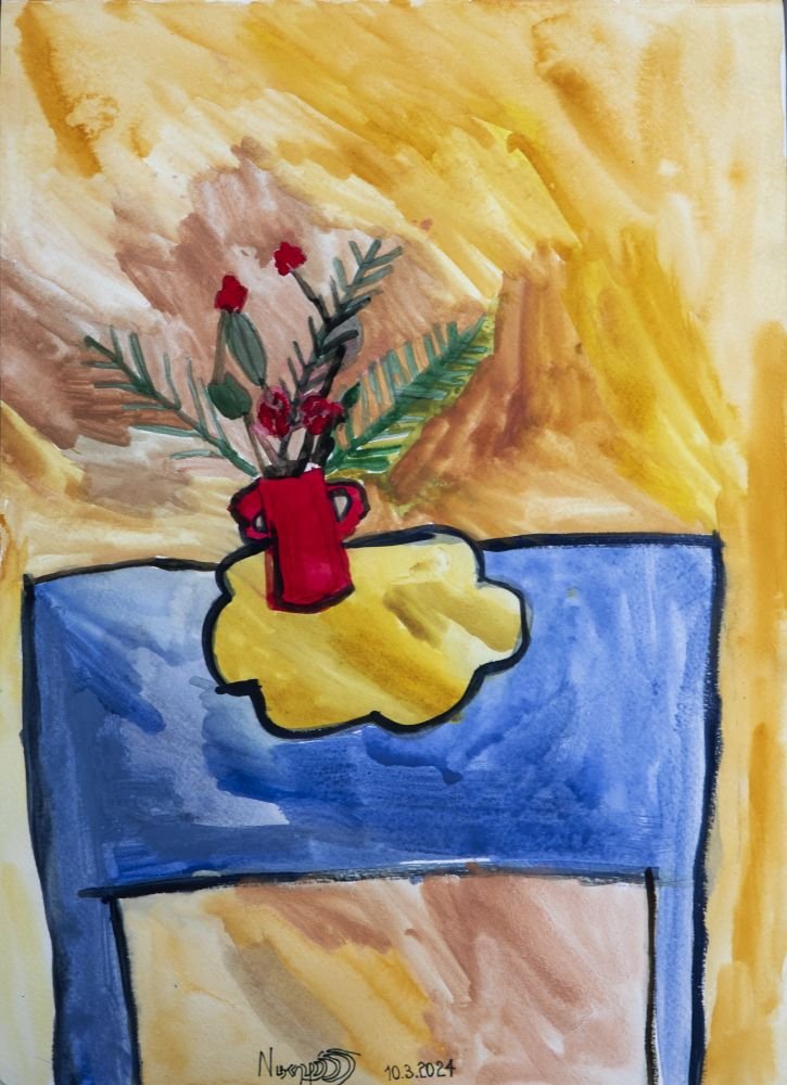 Μέσα από τον καμβά, ο Νικηφόρος μας υπενθυμίζει ότι κάθε κατάκτηση είναι ένα μικρό θαύμα, ότι κάθε βήμα προόδου είναι ένας λόγος ελπίδας