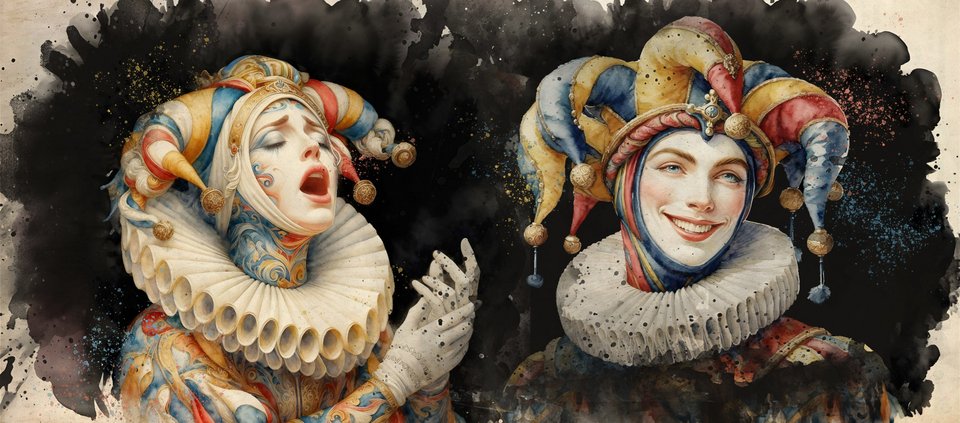 Η μακιγιαρισμένη μάσκα του γελωτοποιού που πρέπει να συνεχίσει την παράσταση επειδή “ο κόσμος πληρώνει και θέλει να γελάσει”