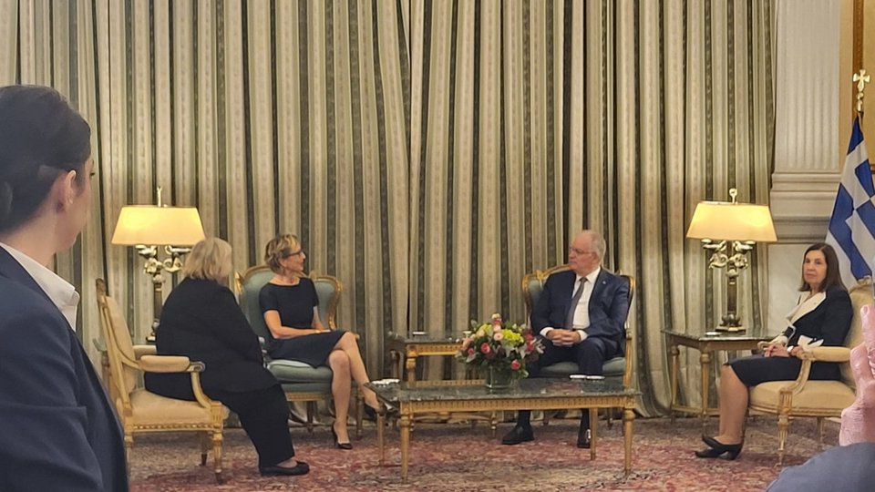 Η πρέσβης της Νορβηγίας με τον Πρόεδρο της Δημοκρατίας