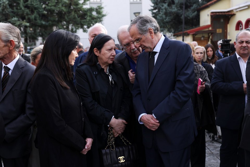 Ο Αντώνης Σαμαράς στην κηδεία του Δημήτρη Σταμάτη- Φωτογραφία: Intimenews/ΑΒΡΑΜΙΔΗΣ ΑΛΕΞΑΝΔΡΟΣ