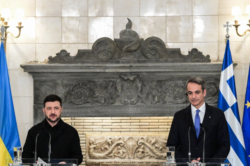 Δηλώσεις Βολοντίμιρ Ζελένσκι και Κυριάκου Μητσοτάκη / Φωτογραφία EUROKINISSI 