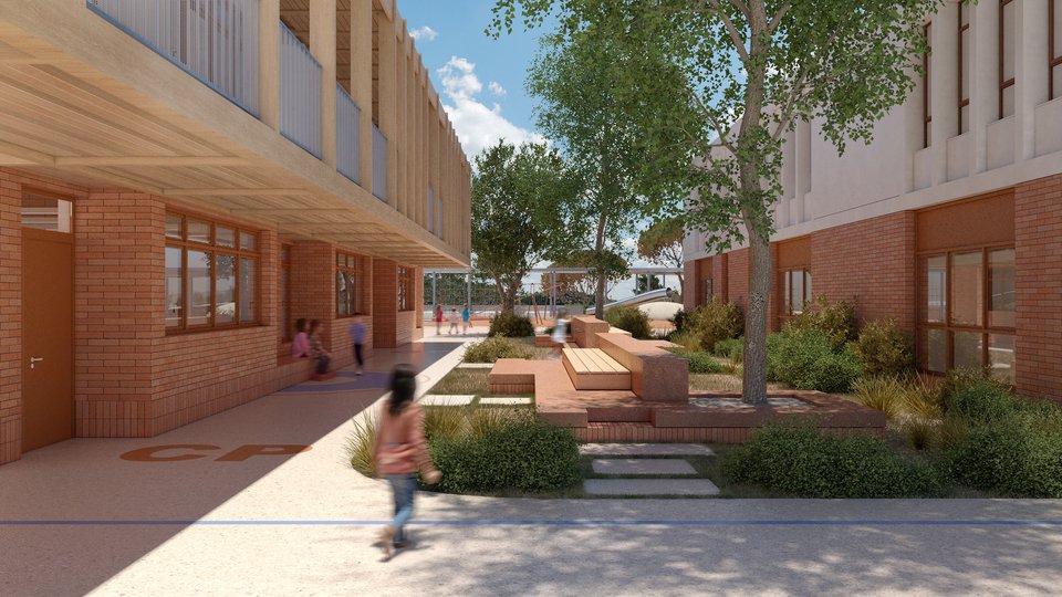 Νέο Γαλλικό Σχολείο Αθήνας – Δημοτικό &amp; Νηπιαγωγείο στην Παλλήνη, από το γραφείο Micromega Architecture &amp; Strategies.