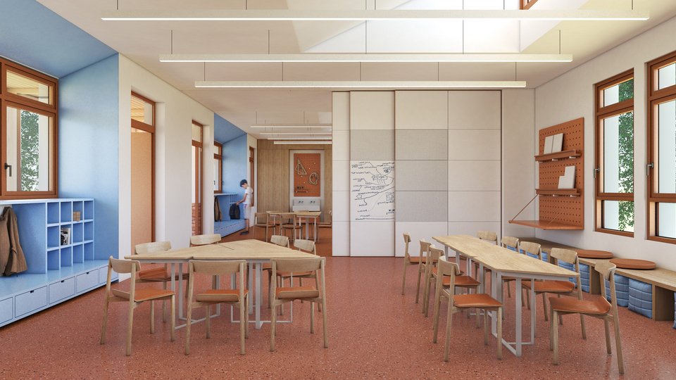 Νέο Γαλλικό Σχολείο Αθήνας – Δημοτικό &amp; Νηπιαγωγείο στην Παλλήνη, από το γραφείο Micromega Architecture &amp; Strategies.