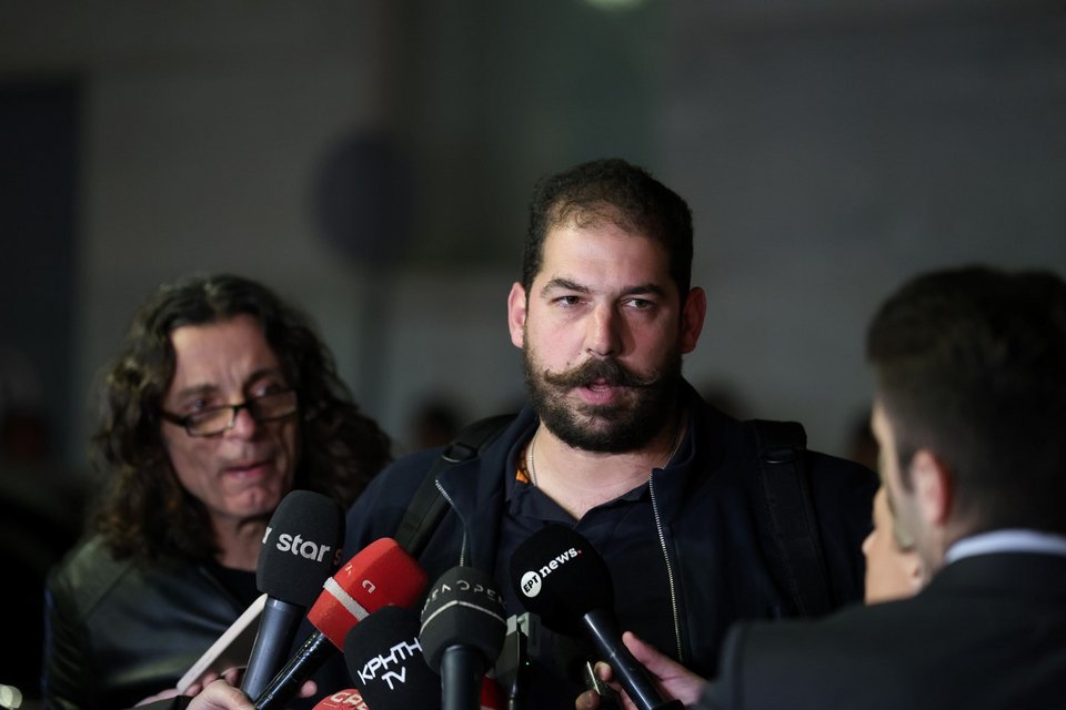 Εκπρόσωποι των αγροτών της Κρήτης μετά την συνάντηση / Φωτογραφία: Eurokinissi