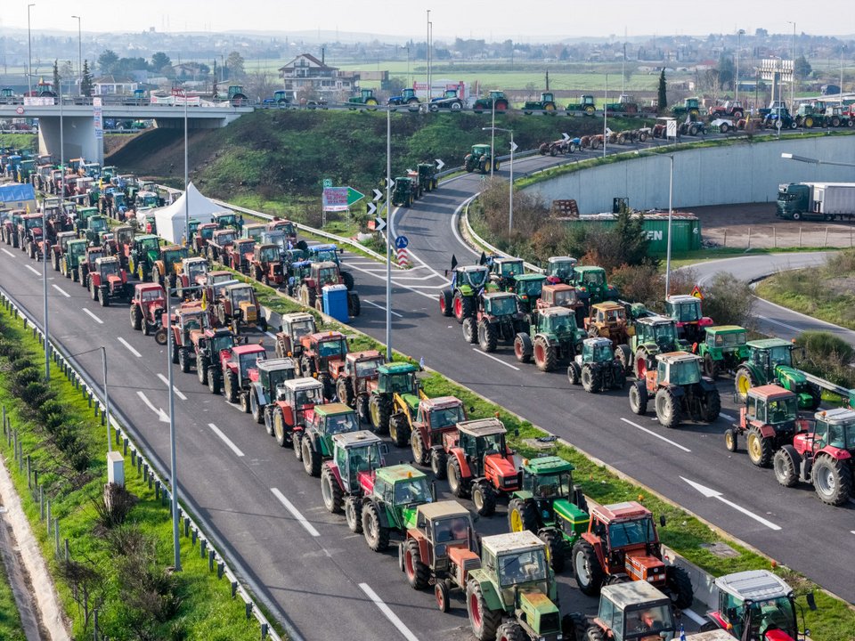 Αγρότες στα μπλόκα / Φωτογραφία EUROKINISSI  