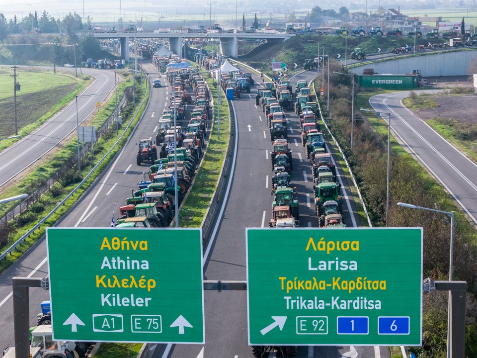 Αγρότες στα μπλόκα / Φωτογραφία EUROKINISSI  