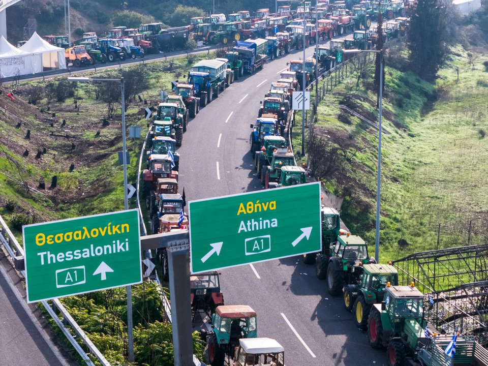 Αγρότες στα μπλόκα / Φωτογραφία EUROKINISSI  