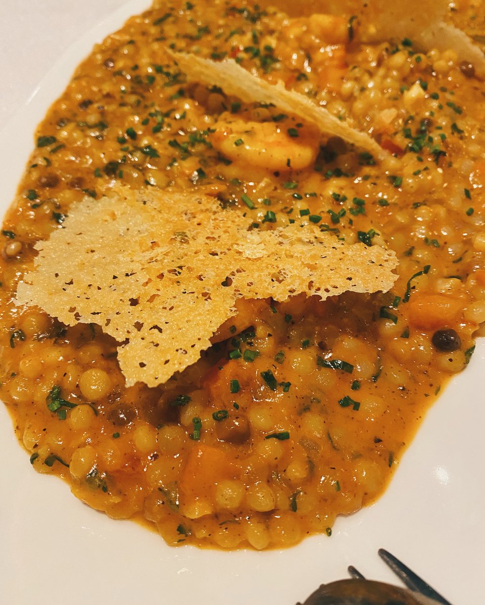 Κουσκουσώτο με γαρίδα.