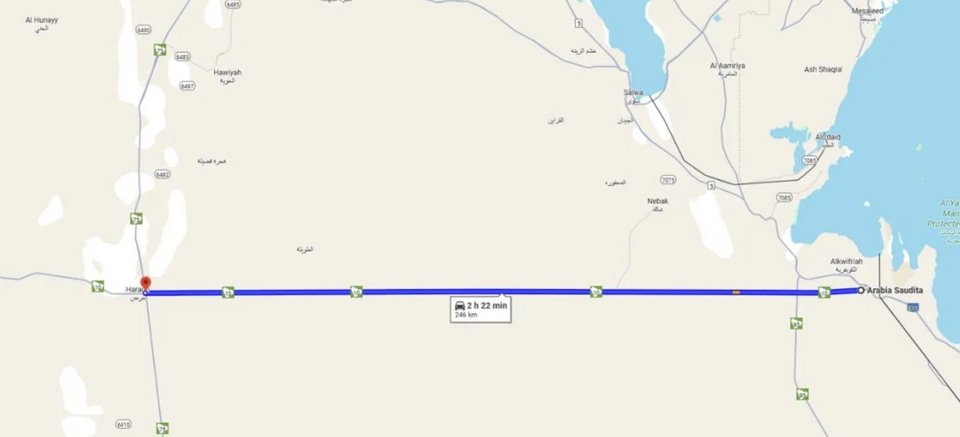 Ο δρόμος αρχικά κατασκευάστηκε ως ιδιωτική οδός για τον βασιλιά Φαχντ της Σαουδικής Αραβίας / GOOGLE