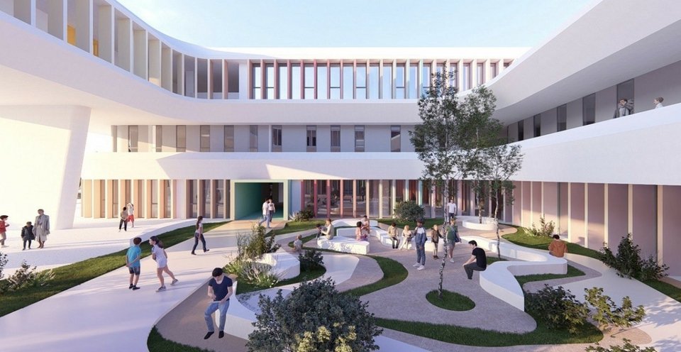 Μακέτα του έργου «School Design in Elliniko» από το γραφείο Tsolakis + Partners Architects.