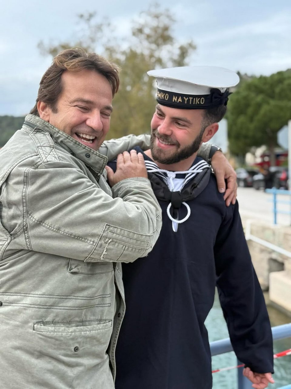 Ο Μάκης Παντζόπουλος με τον Αγγελο Λάτσιο