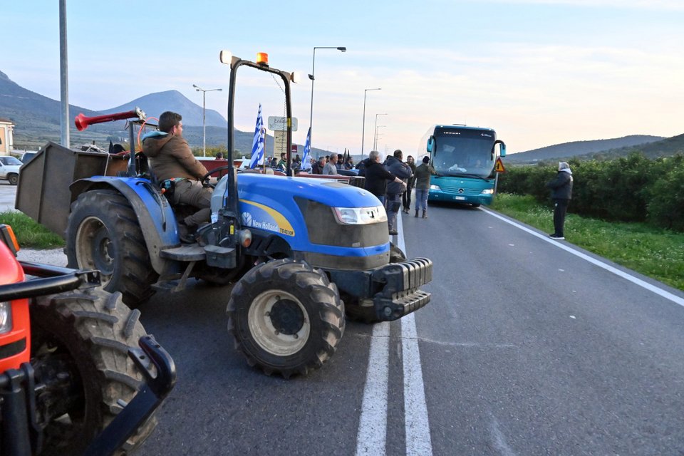 Αγρότες στα μπλόκα / Φωτογραφία EUROKINISSI 
