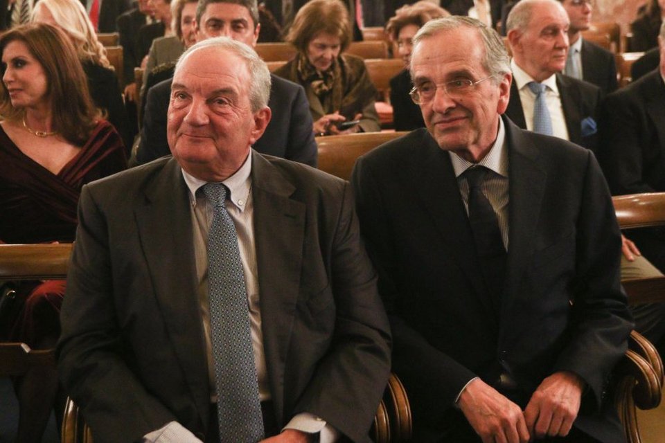 Οι δύο πρώην πρωθυπουργοί της ΝΔ, Κώστας Καραμανλής και Αντώνης Σαμαράς