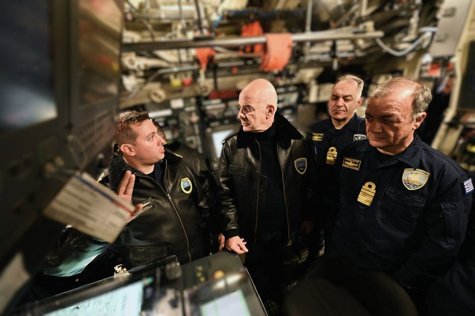 Νικος Δενδιας στο υποβρυχιο Πιπινος