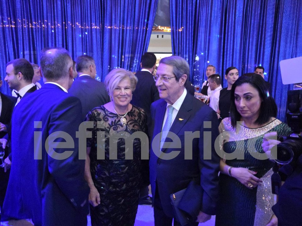 Ο πρώην πρόεδρος της Κύπρου Νίκος Αναστασιάδης με τη σύζυγό του Άντρη