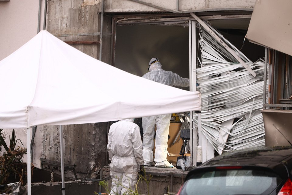  Έρευνες στο σημείο της έκρηξης στον Εύοσμο Θεσσαλονίκης / Eurokinissi 