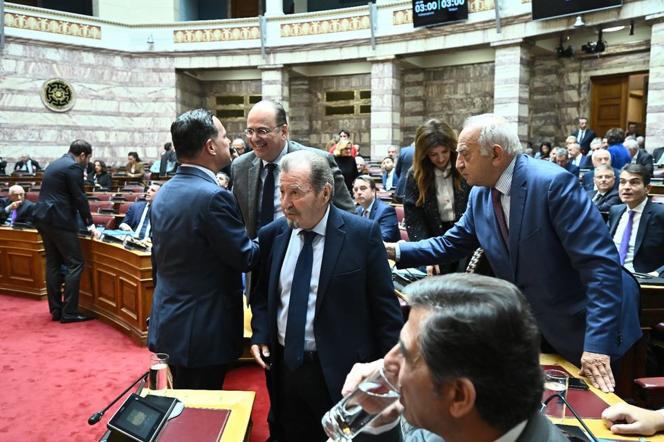 Άδωνις Γεργιάδης, Μακάριος Λαζαρίδης, Γιάννης Τραγάκης και Διονύσης Χατζηδάκης