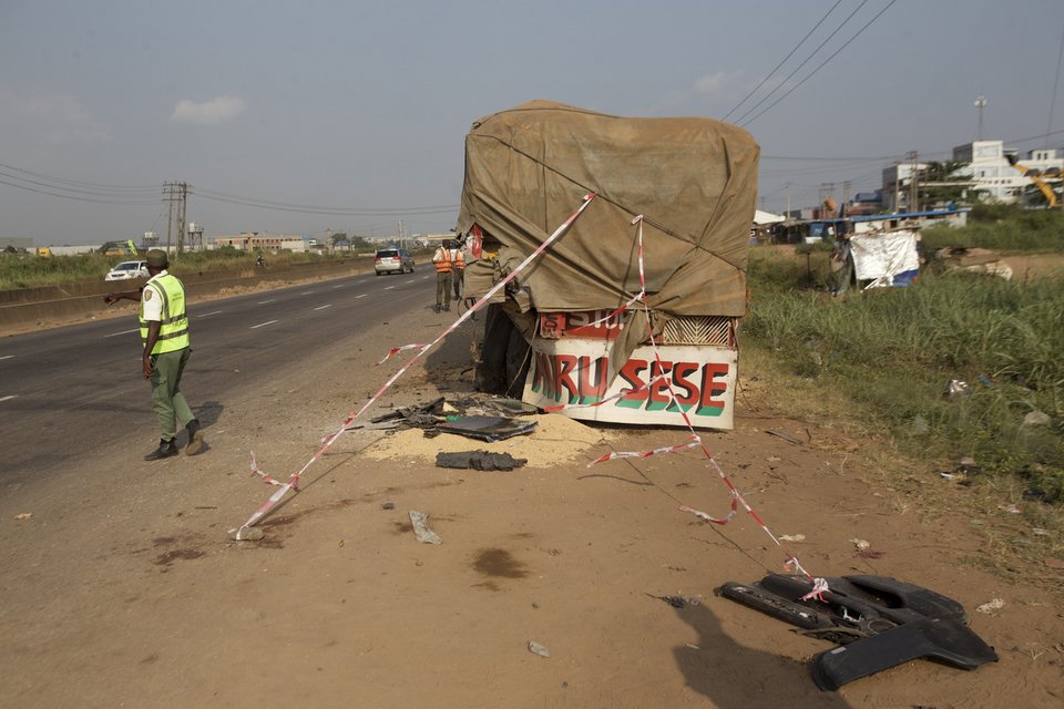 Το φορτηγό πάνω στο οποίο έπεσε το SUV του Άντονι Τζόσουα