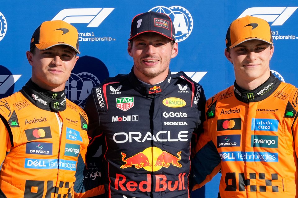 Lando Norris, Max Verstappen, Oscar Piastri