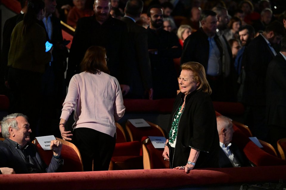 Ο Νίκος Μπίστης με τη Λούκα Κατσέλη 