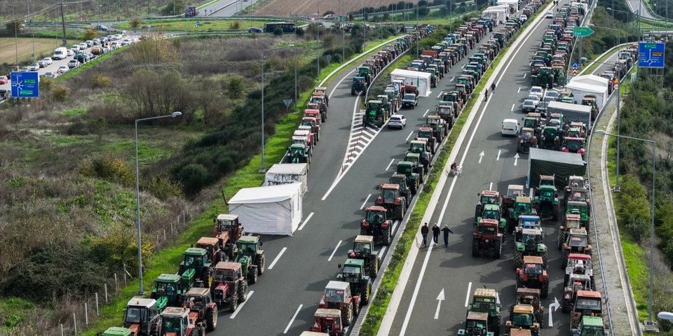 Μπλόκα στη Νίκαια / Φωτογραφία EUROKINISSI 