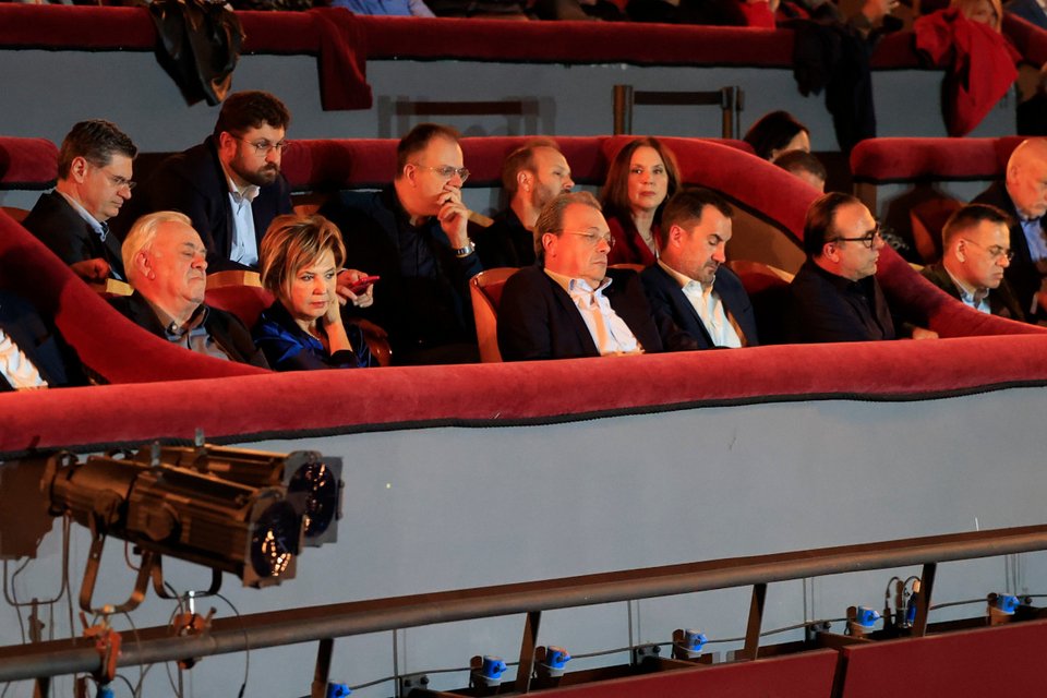 Όλγα Γεροβασίλη, Σωκράτης Φάμελλος και Αλέξης Χαρίτσης στην παρουσίαση του βιβλίου του Αλέξη Τσίπρα / Φωτογραφία EUROKINISSI 