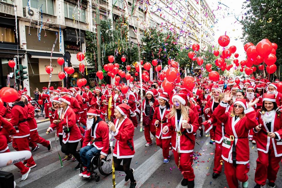 Athens Santa Run την Κυριακή